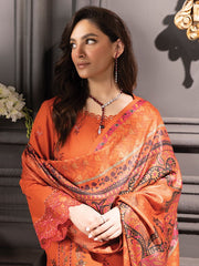 Rang Rasiya Carnation Embroidered Khaddar Unstitched 3Pc Suit D-06