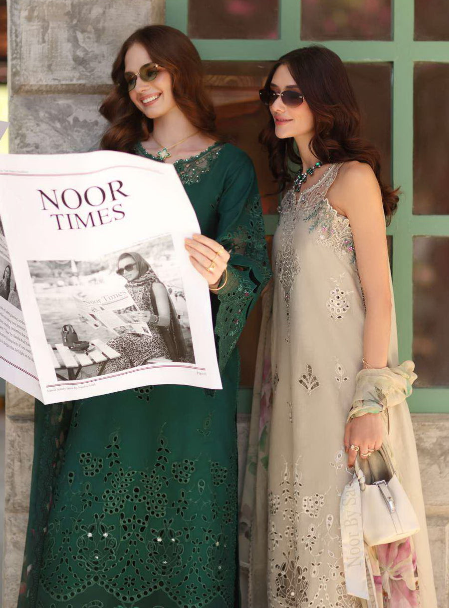 Noor by Saadia Asad Luxe Chikankari Unstitched Lawn 3Pc Suit D6-B