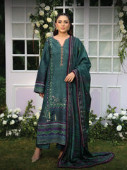 Rang Rasiya Luxury Silk Unstitched Embroidered 3Pc Suit D-09 Behnaz