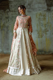 Mushq Stardust Embroidered Net Unstitched 3Pc Suit D-01 Galaxy Gown
