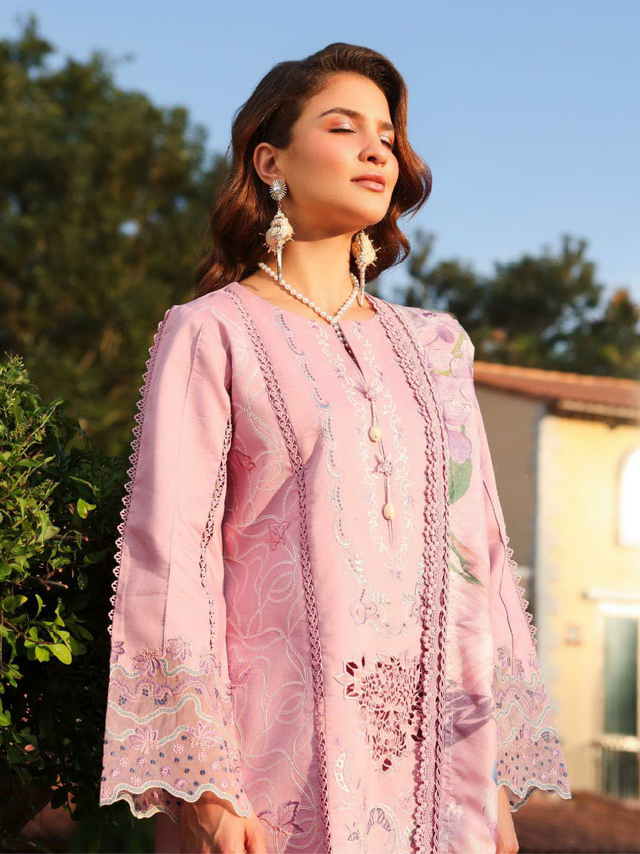Rang Rasiya Florence Embroidered Lawn Unstitched 3Pc Suit D-06 MANHA