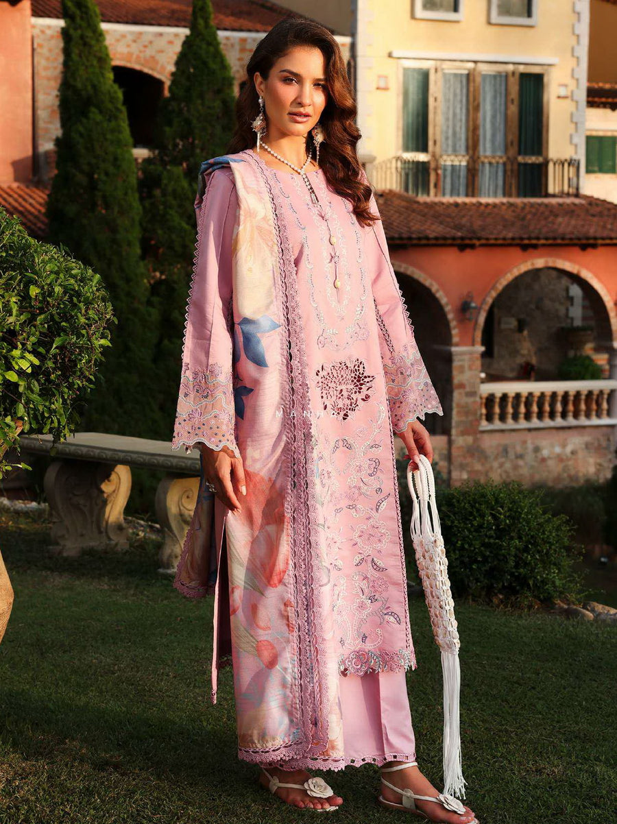 Rang Rasiya Florence Embroidered Lawn Unstitched 3Pc Suit D-06 MANHA