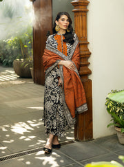 Zainab Chottani Embroidered Herringbone Unstitched 3Pc Suit D-06 Mysha