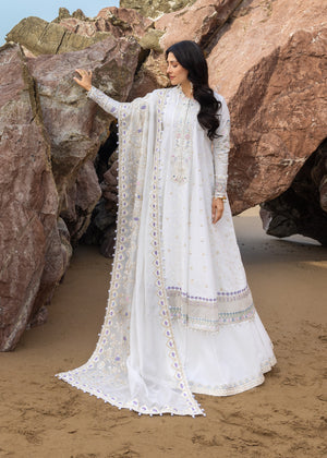 Sadaf Fawad Khan Siraa Embroidered Lawn Unstitched 3Pc Suit D-06 NOOR