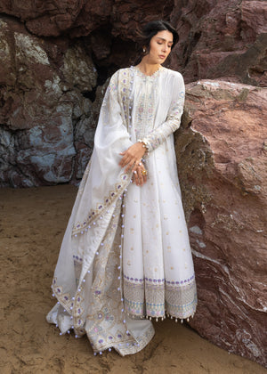 Sadaf Fawad Khan Siraa Embroidered Lawn Unstitched 3Pc Suit D-06 NOOR