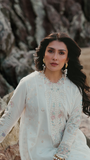 Sadaf Fawad Khan Siraa Embroidered Lawn Unstitched 3Pc Suit D-06 NOOR