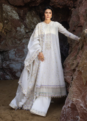 Sadaf Fawad Khan Siraa Embroidered Lawn Unstitched 3Pc Suit D-06 NOOR