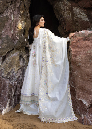 Sadaf Fawad Khan Siraa Embroidered Lawn Unstitched 3Pc Suit D-06 NOOR