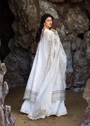 Sadaf Fawad Khan Siraa Embroidered Lawn Unstitched 3Pc Suit D-06 NOOR