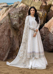 Sadaf Fawad Khan Siraa Embroidered Lawn Unstitched 3Pc Suit D-06 NOOR