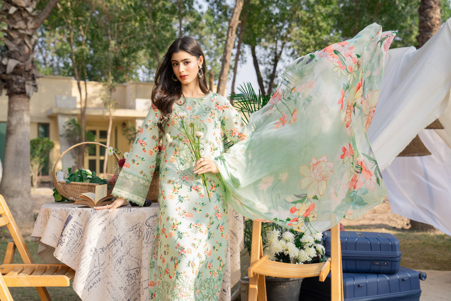 Spring Bell by Sanam Saeed Embroidered Lawn Unstitched 3Pc Suit D-06