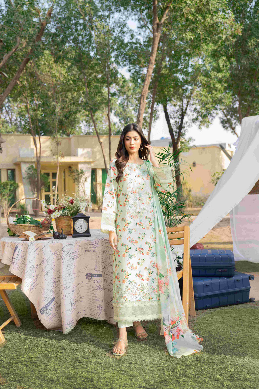 Spring Bell by Sanam Saeed Embroidered Lawn Unstitched 3Pc Suit D-06