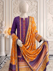 Ittehad X Bin Ameer Khaddar Essential Unstitched Printed 3Pc Suit D-06