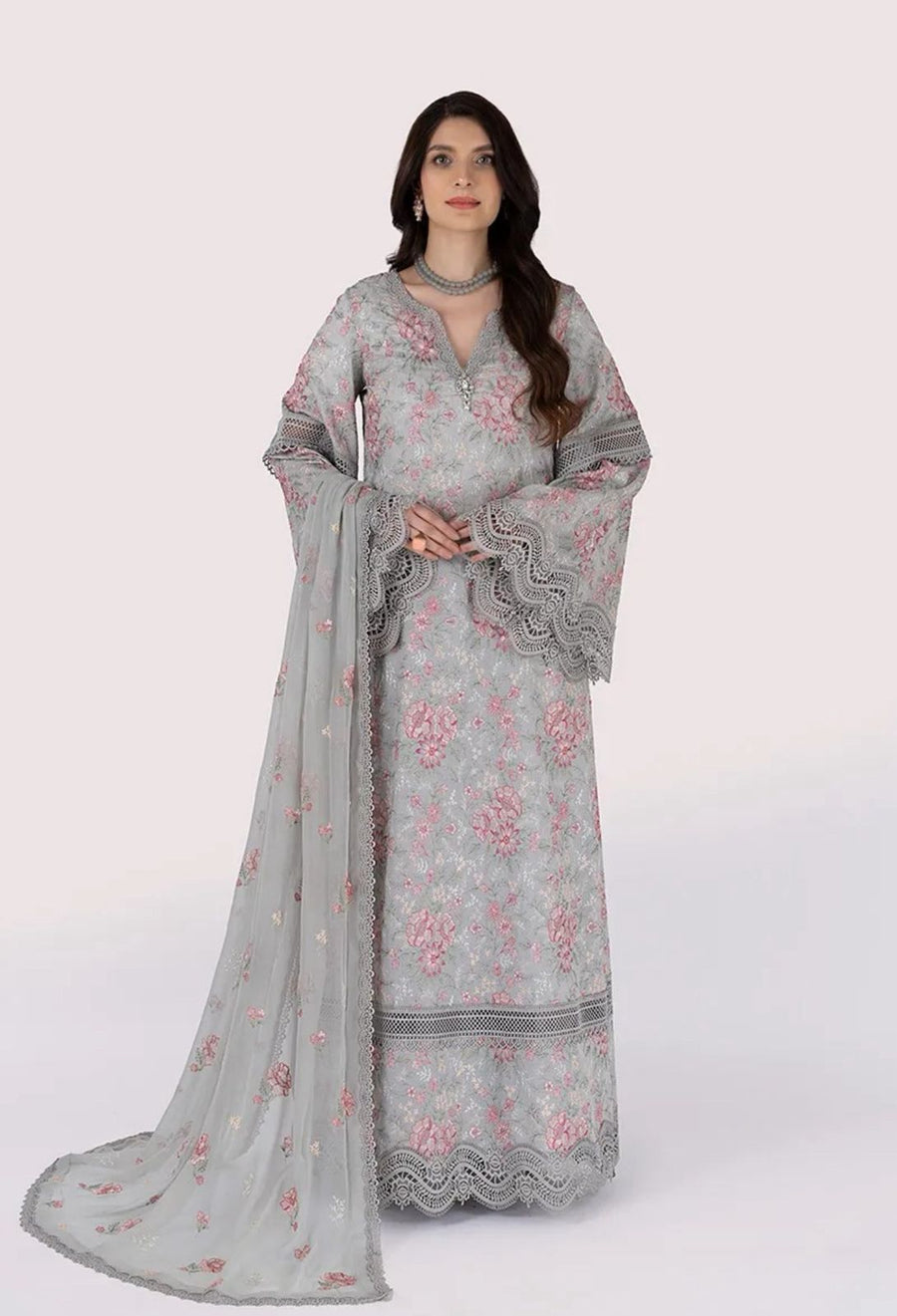 Chikankari Exclusive Embroidered Lawn Unstitched 3Pc CH26-V1-D106