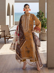 Zainab Chottani Tahra Embroidered Lawn Unstitched 3Pc Suit D-06 RAHMA