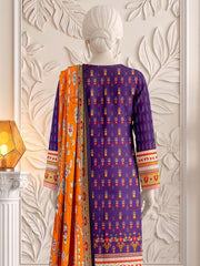 Ittehad X Bin Ameer Khaddar Essential Unstitched Printed 3Pc Suit D-06