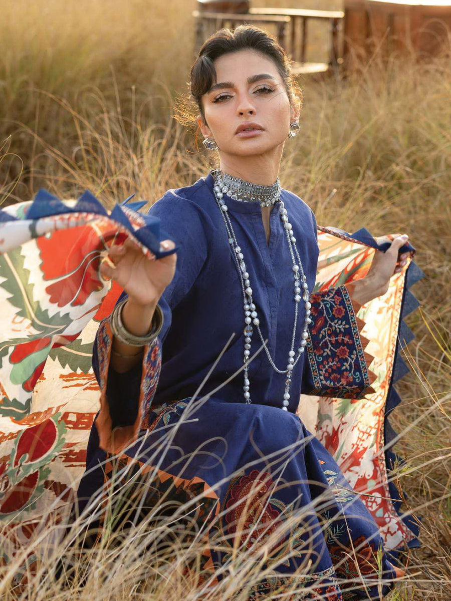Zainab Chottani Embroidered Lawn Unstitched 3Pc Suit D-06 Elara