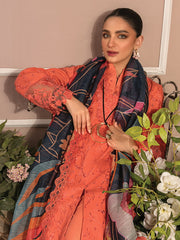 Rang Rasiya Florence Embroidered Lawn Unstitched 3Pc Suit D-06 GIA
