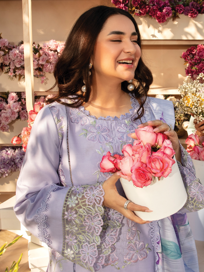 Rang Rasiya Florence Embroidered Lawn Unstitched 3Pc Suit D-06 HANEEN