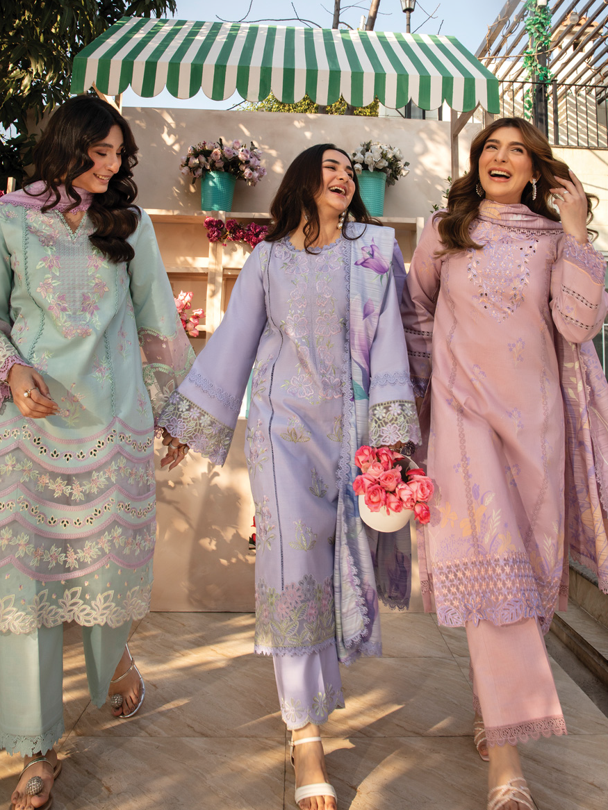 Rang Rasiya Florence Embroidered Lawn Unstitched 3Pc Suit D-06 HANEEN