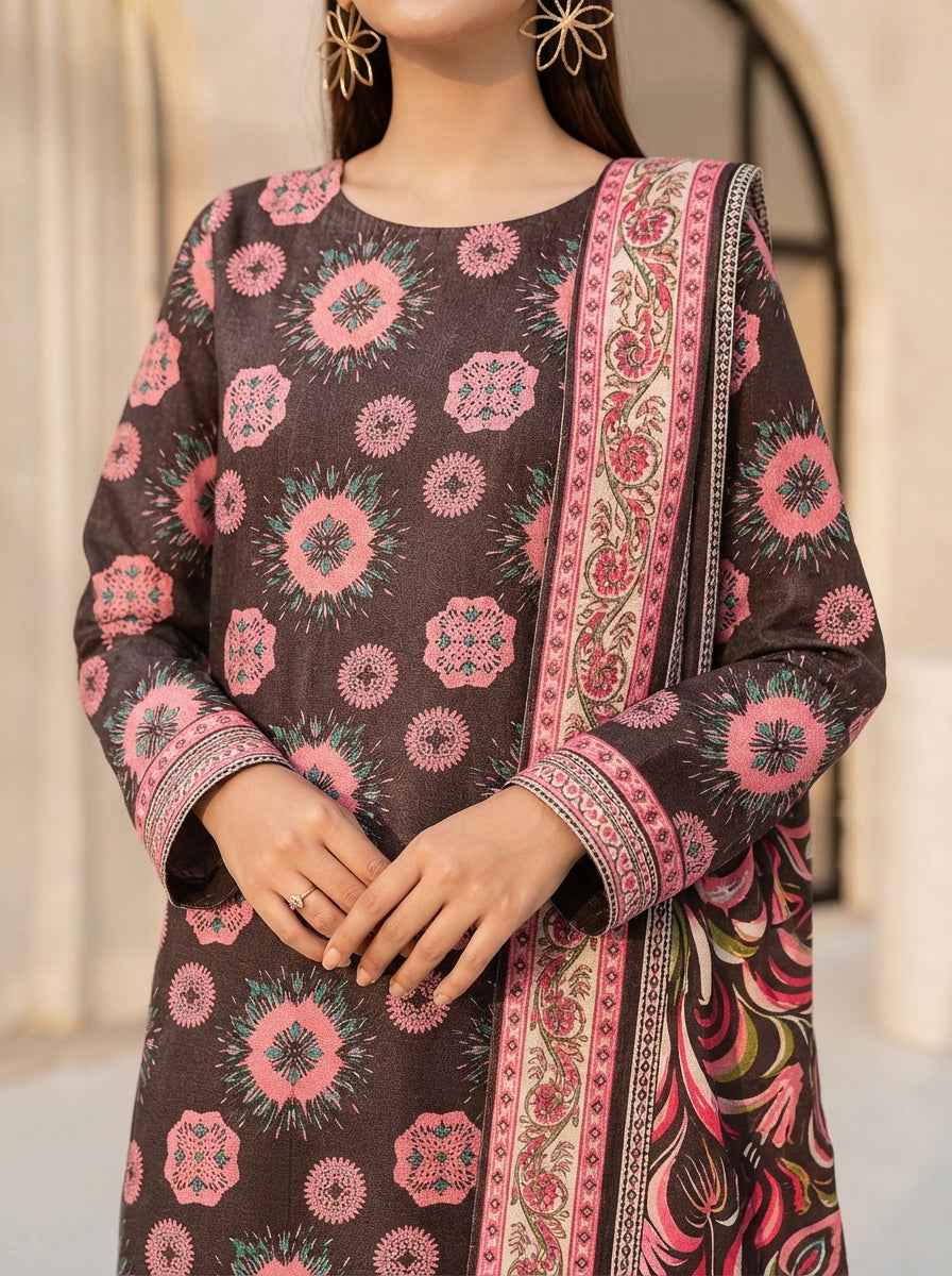 Fiza Noor Digital Printed Marina Unstitched 3Pc Suit D-06