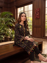 Pashm by Fiza Noor Premium Printed Leather Linen Unstitched 3Pc Suit D-06