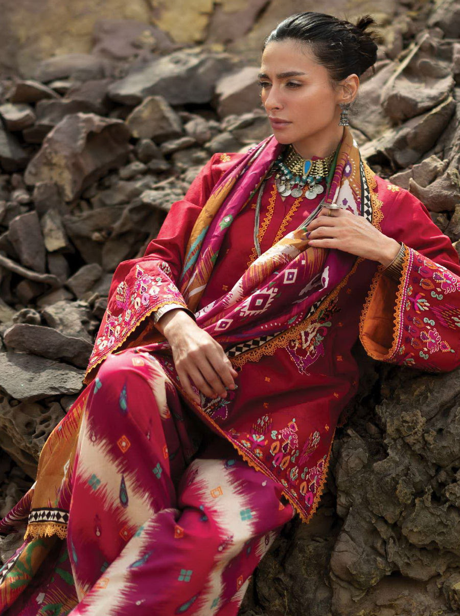 Zainab Chottani Embroidered Lawn Unstitched 3Pc Suit D-07 Zamira
