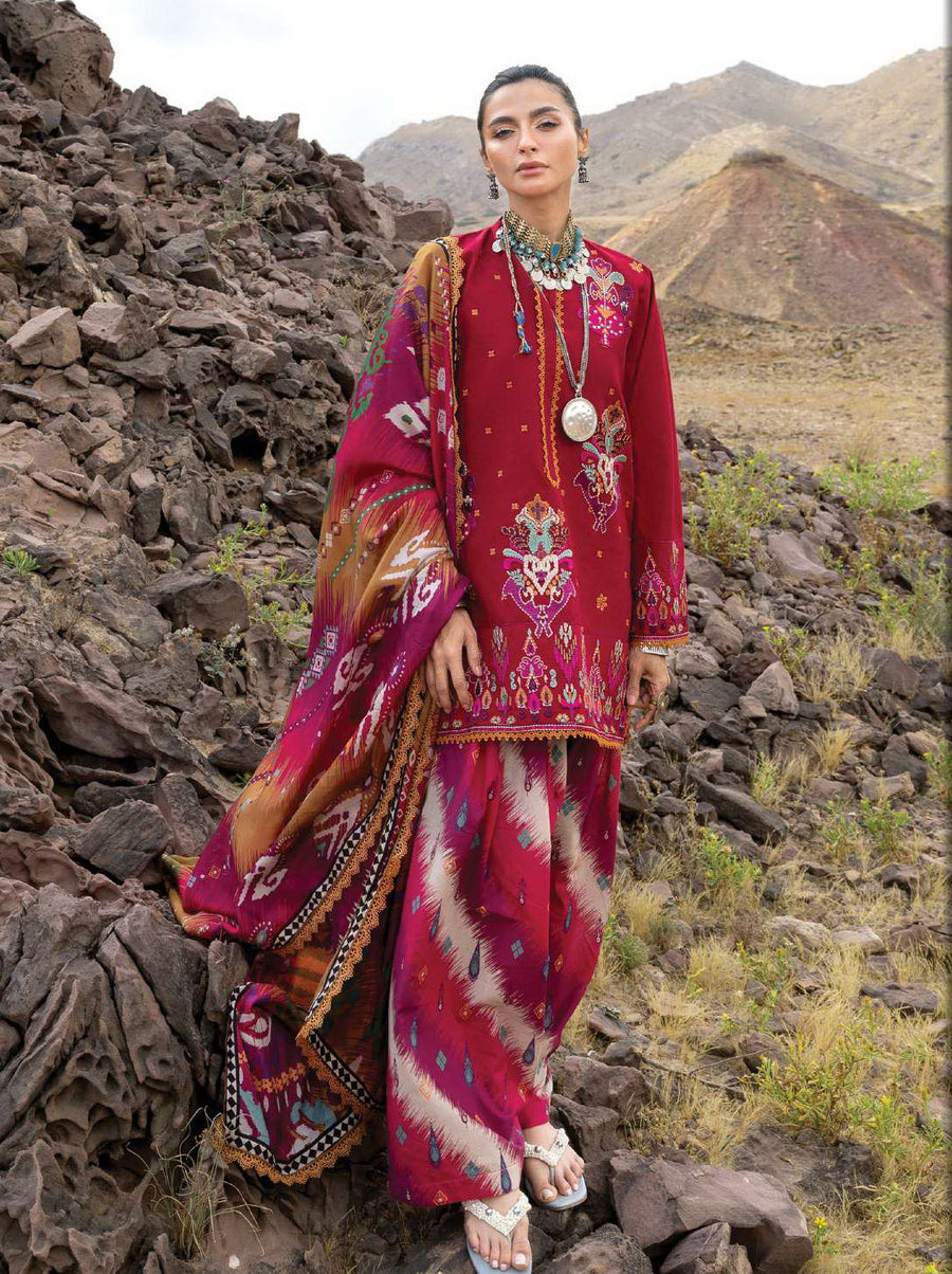 Zainab Chottani Embroidered Lawn Unstitched 3Pc Suit D-07 Zamira