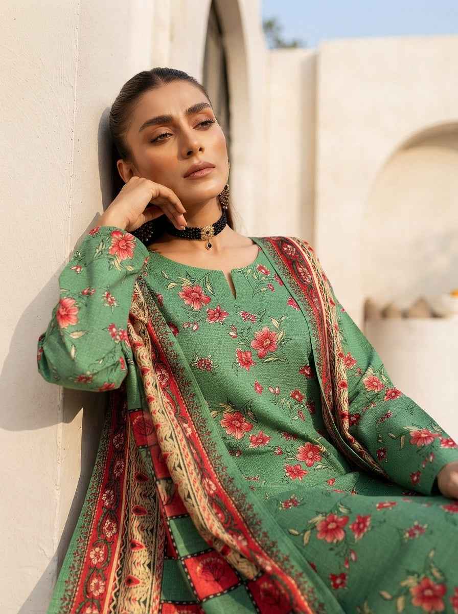 Fiza Noor Digital Printed Marina Unstitched 3Pc Suit D-07