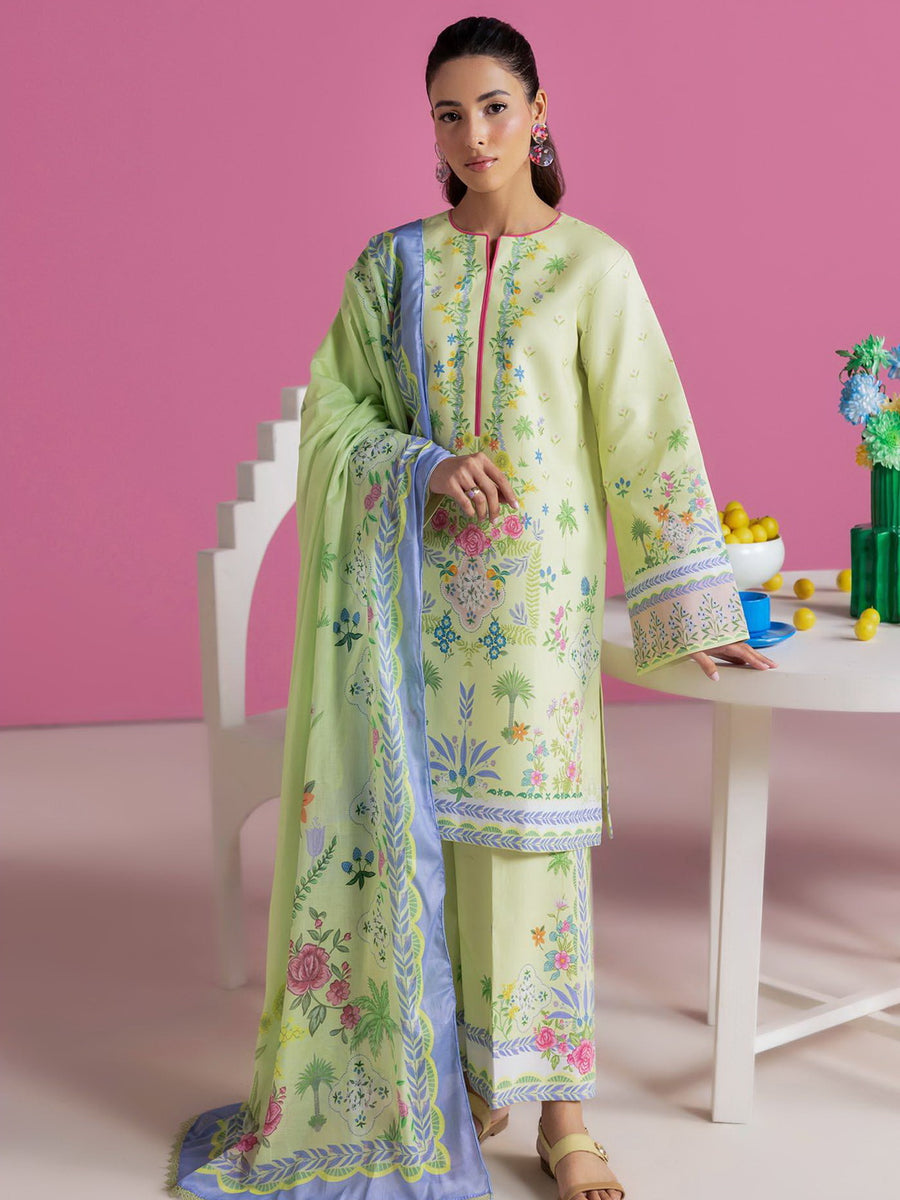 RajBari Amal Summer Prints Exclusive 3Pc Unstitched Lawn Suit D-07