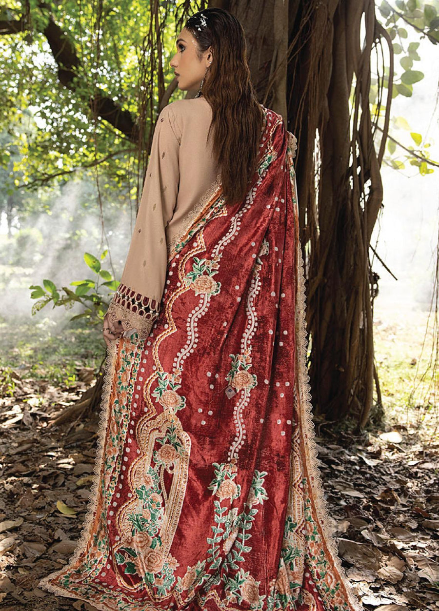 MIRK by Humdum Unstitched Embroidered Wool 3Pc Suit D-07