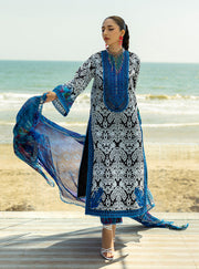 Zainab Chottani Tahra Embroidered Lawn Unstitched 3Pc Suit D-07 BELLA