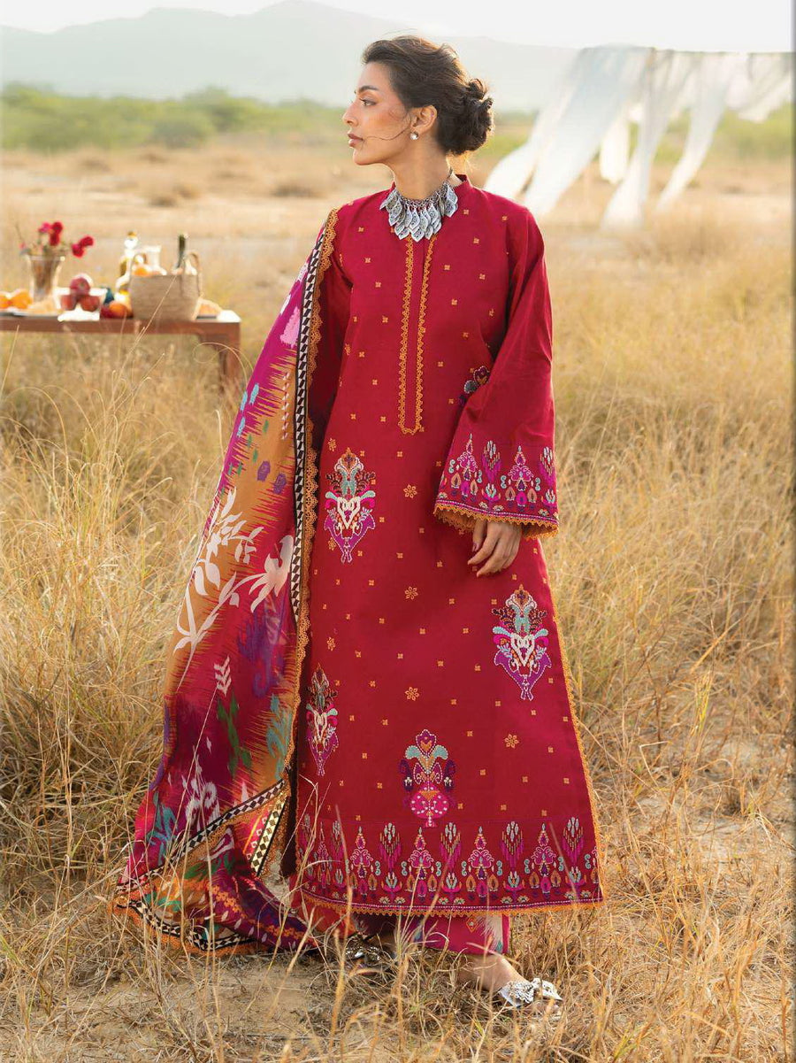 Zainab Chottani Embroidered Lawn Unstitched 3Pc Suit D-07 Zamira