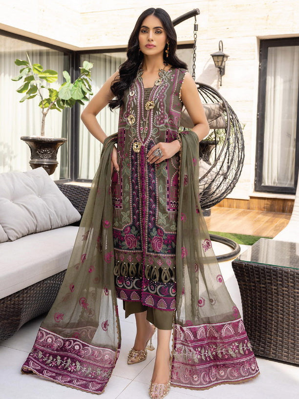 Belle ame by Humdum Embroidered Lawn Unstitched 3Pc Suit D-07