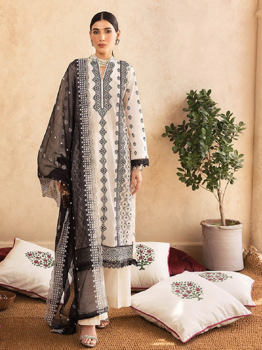 Nissa by RajBari Unstitched Embroidered Chikankari 3 Piece Suit D-07