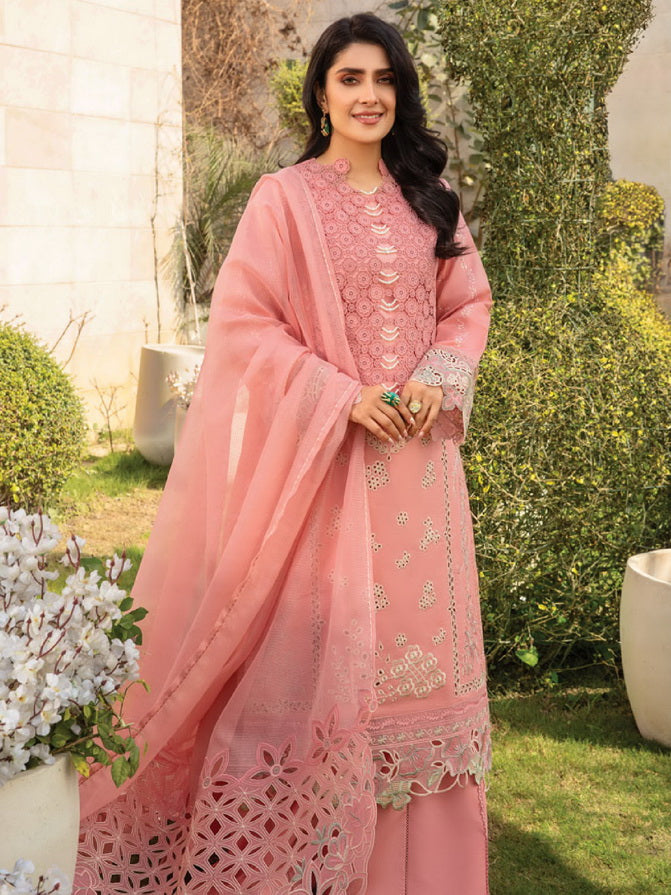 Rang Rasiya Premium Embroidered Lawn Unstitched 3Pc Suit D-07 PARISA