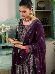 Manizay Saqafat Premium Embroidered Lawn Unstitched 3Pc Suit D-07