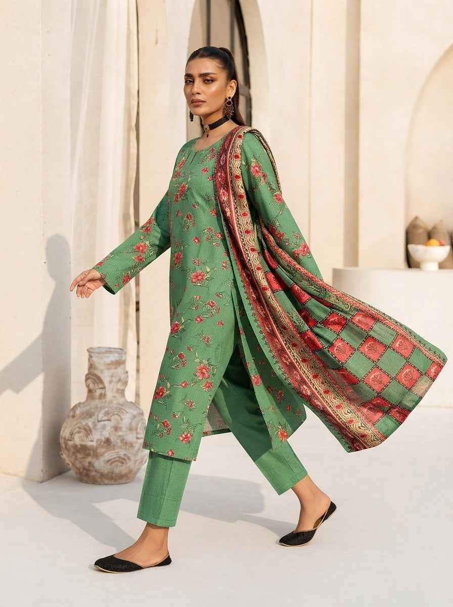 Fiza Noor Digital Printed Marina Unstitched 3Pc Suit D-07