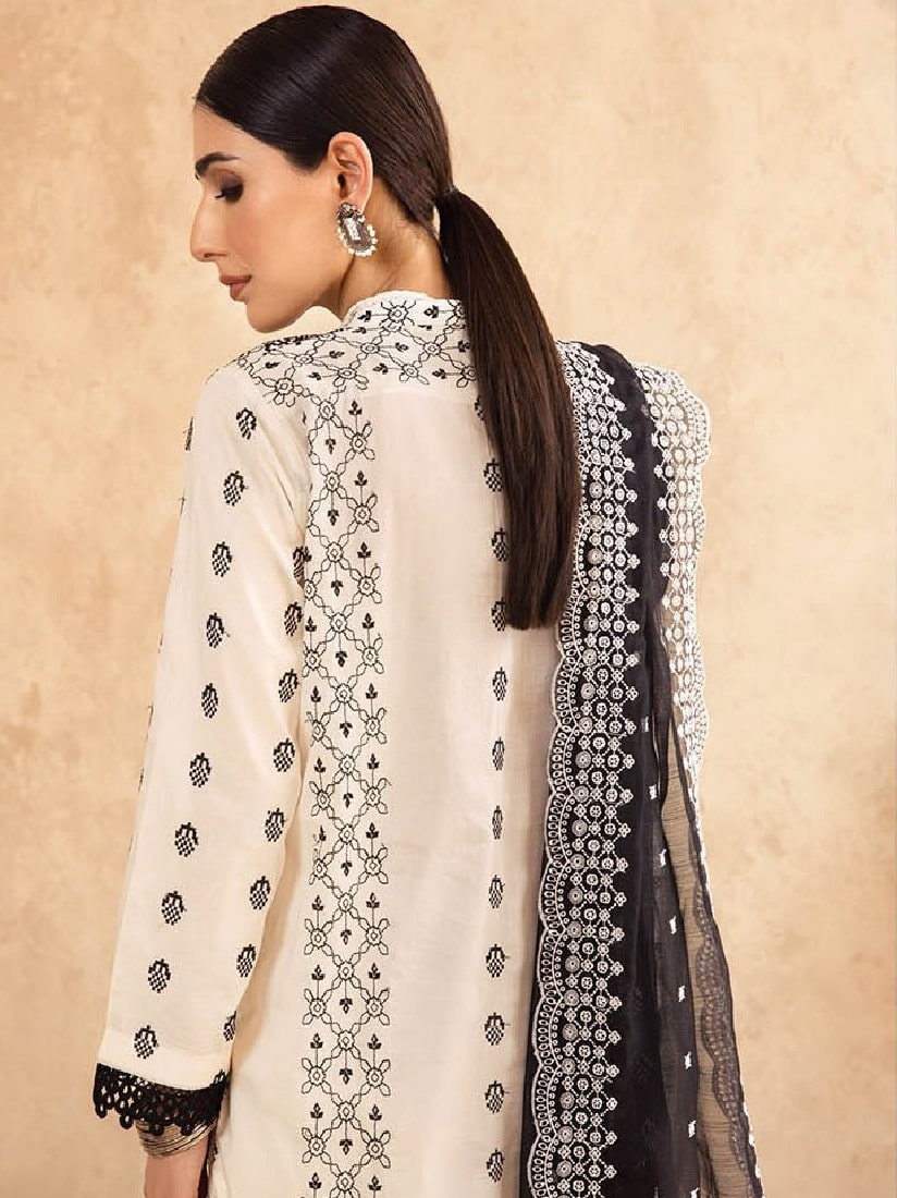 Nissa by RajBari Unstitched Embroidered Chikankari 3 Piece Suit D-07