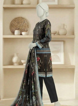 Ittehad Essential Vol-02 Unstitched Printed Lawn 3Pc Suit D-02