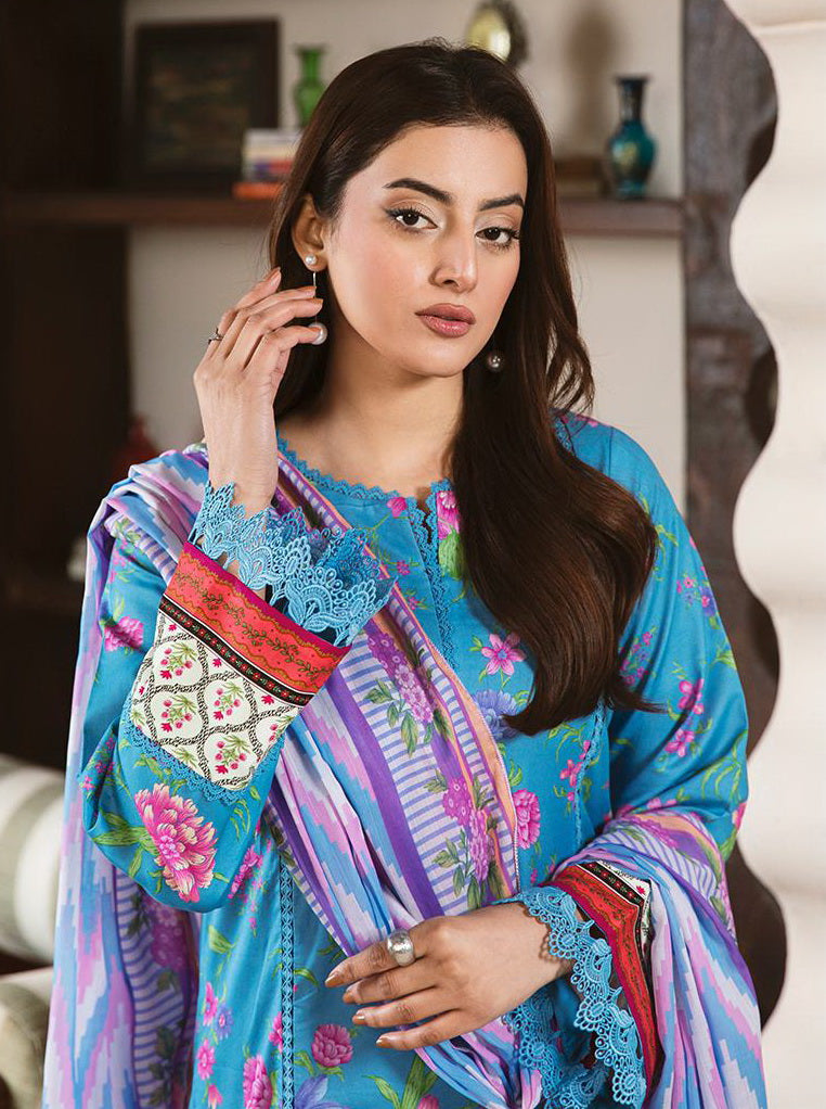 Raha by RajBari Summer Prints Exclusive Lawn Unstitched 3Pc Suit D-07