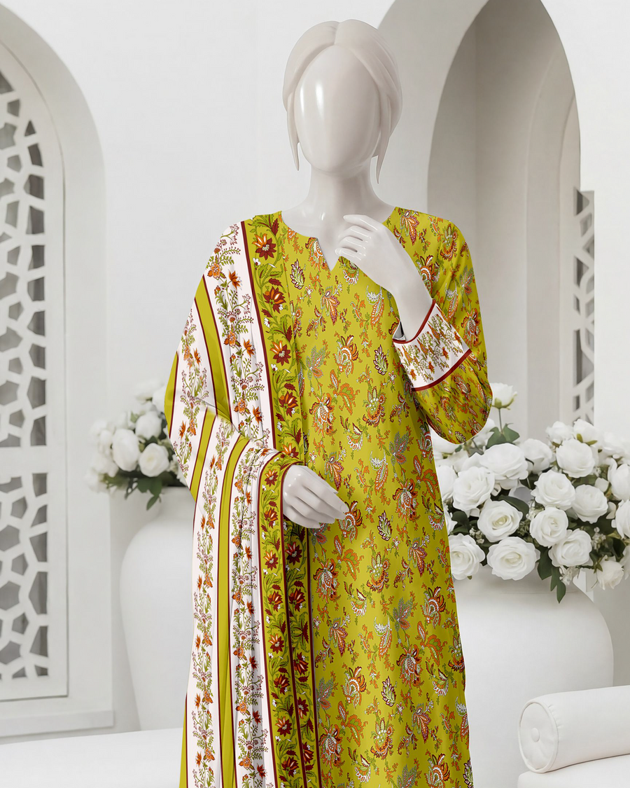 Ittehad Essential Vol-03 Unstitched Printed Lawn 3Pc Suit D-07