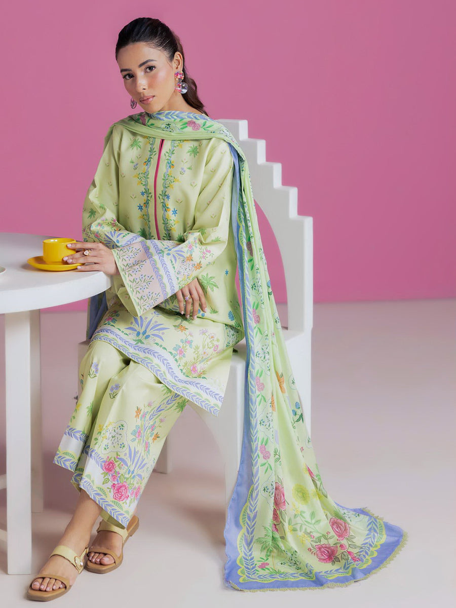 RajBari Amal Summer Prints Exclusive 3Pc Unstitched Lawn Suit D-07