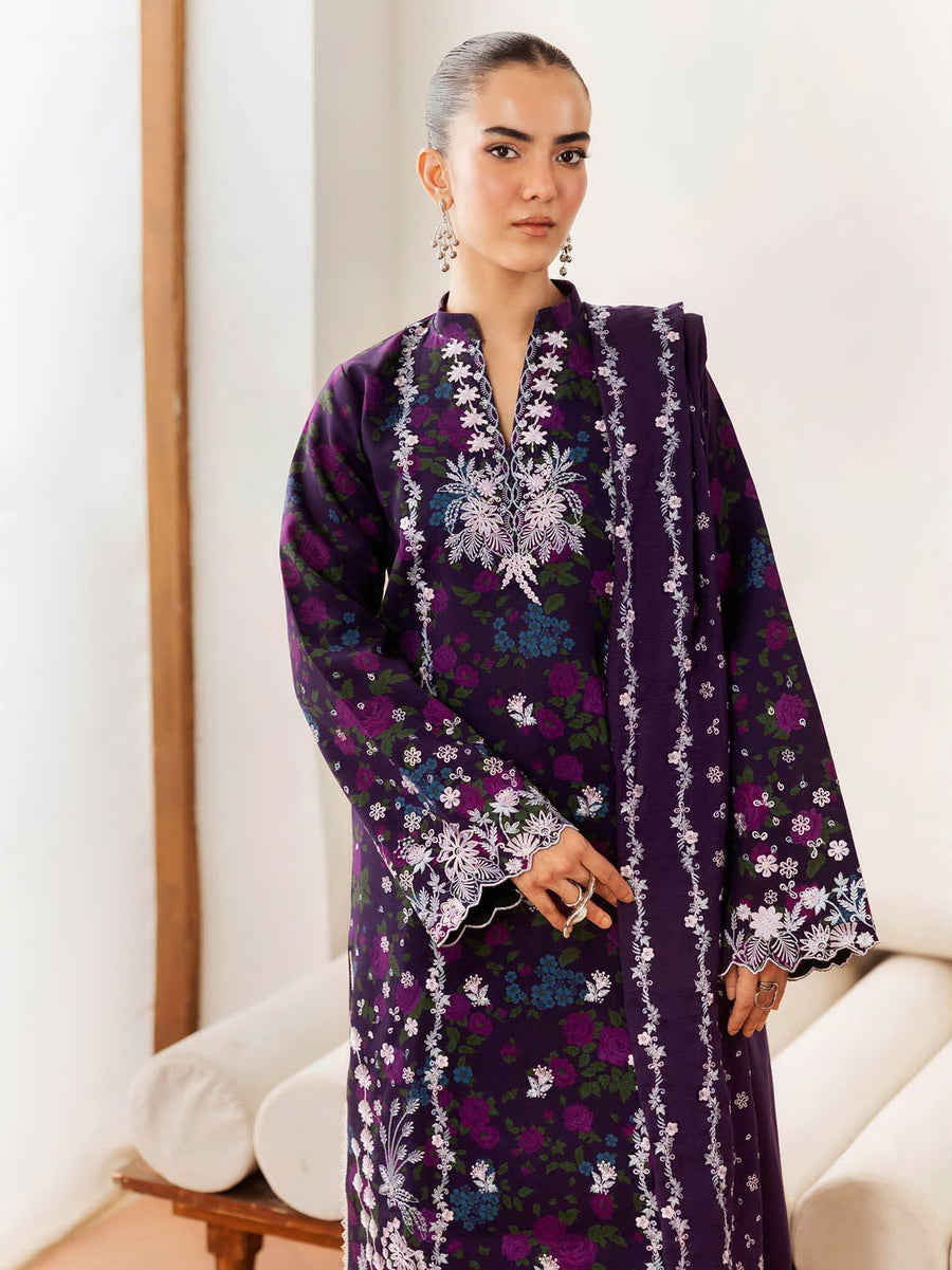 Nissa by RajBari Premium Embroidered Marina Unstitched 3Pc Suit D-07