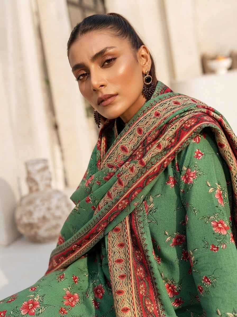 Fiza Noor Digital Printed Marina Unstitched 3Pc Suit D-07
