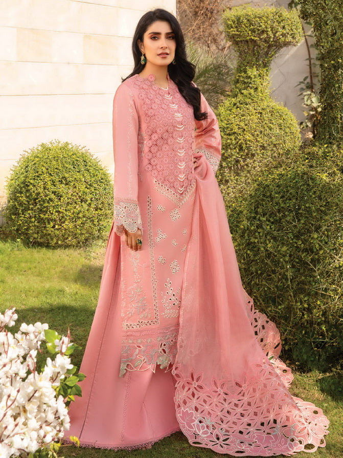 Rang Rasiya Premium Embroidered Lawn Unstitched 3Pc Suit D-07 PARISA