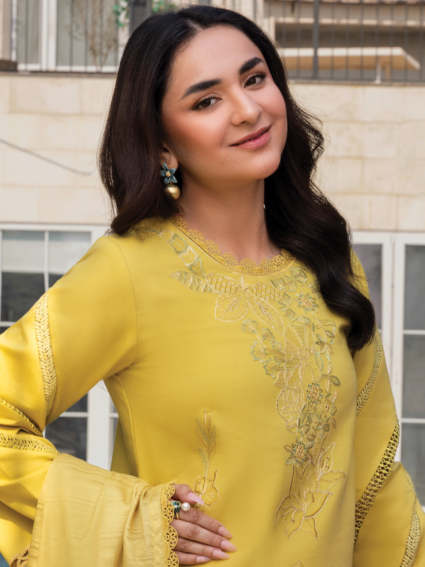 Rang Rasiya Florence Embroidered Lawn Unstitched 3Pc Suit D-07 MEHARMAH