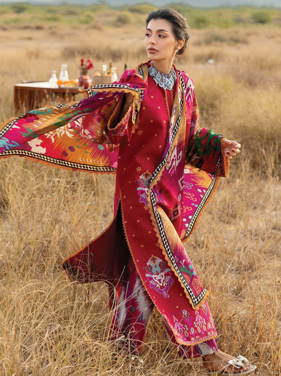 Zainab Chottani Embroidered Lawn Unstitched 3Pc Suit D-07 Zamira