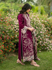 Zainab Chottani Luxe Lawn Unstitched Embroidered 3Pc Suit D-07 Soma