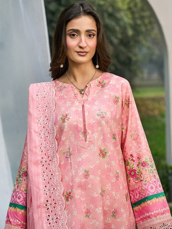 Raha by RajBari Summer Print Exclusive Lawn Unstitched 3Pc Suit D-07